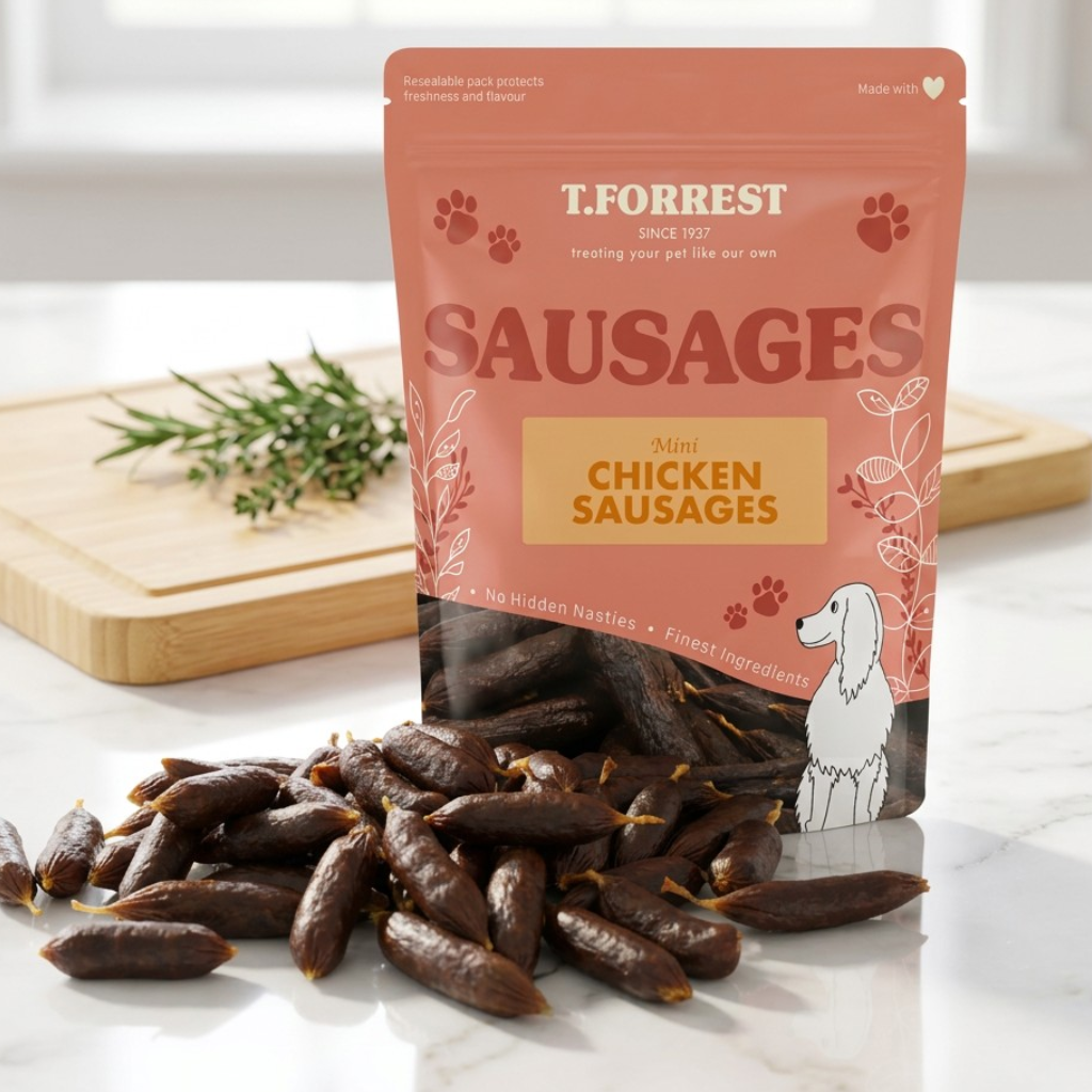 Mini Chicken Training Sausages – Natural Dog Rewards