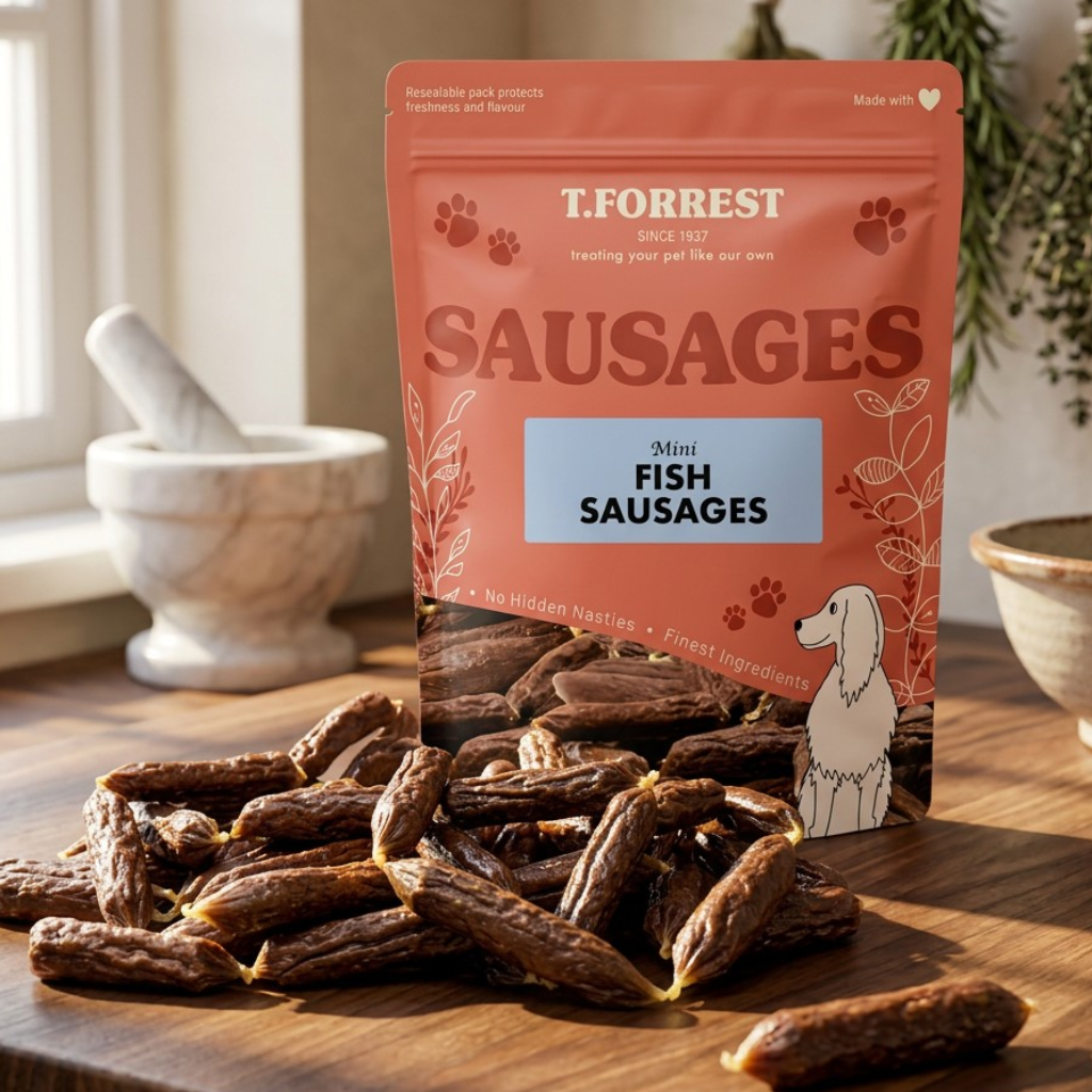 Mini Fish Training Sausages – Natural Dog Rewards