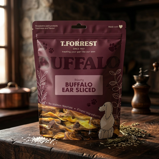 Premium Buffalo Ear Slices – Natural Dog Chew